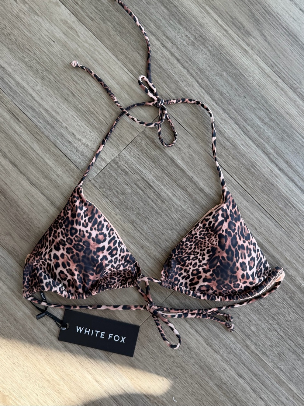 White Fox Boutique Leopard Bikini Top
